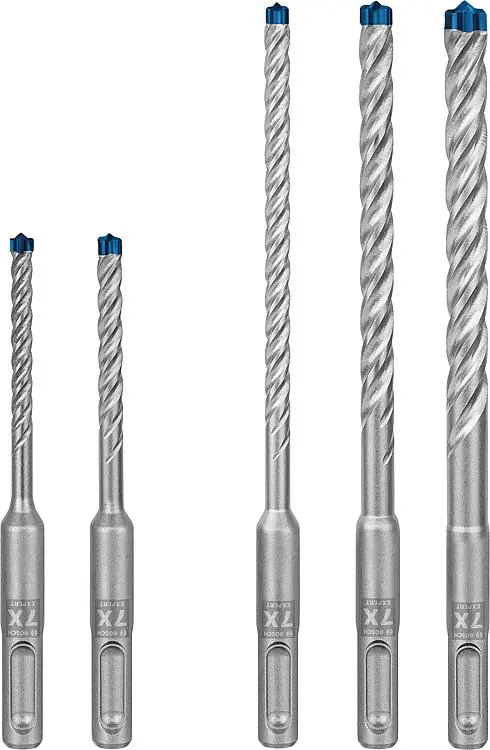 Hammerbohrer-Set BOSCH Expert 7X 5-teilig, 4-Schneider Ø5,6mm Länge 115mm und Ø6,8,10mm Länge 165mm Neue Kollektion