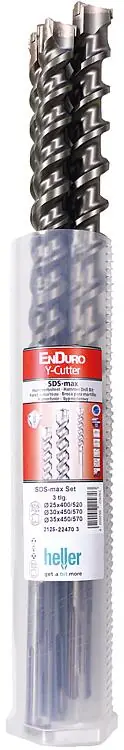 Hammerbohrer-Set HELLER ENDURO Y-CUTTER 3-teilig SDS-Max Ø 25, 30 und 35 mm Meistverkauft