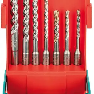 Neue Ware Hammerbohrerset HELLER® 7-tlg. Trijet mit SDS-Plus Aufnahme Ø 5/6/6/8/8/10/12 mm